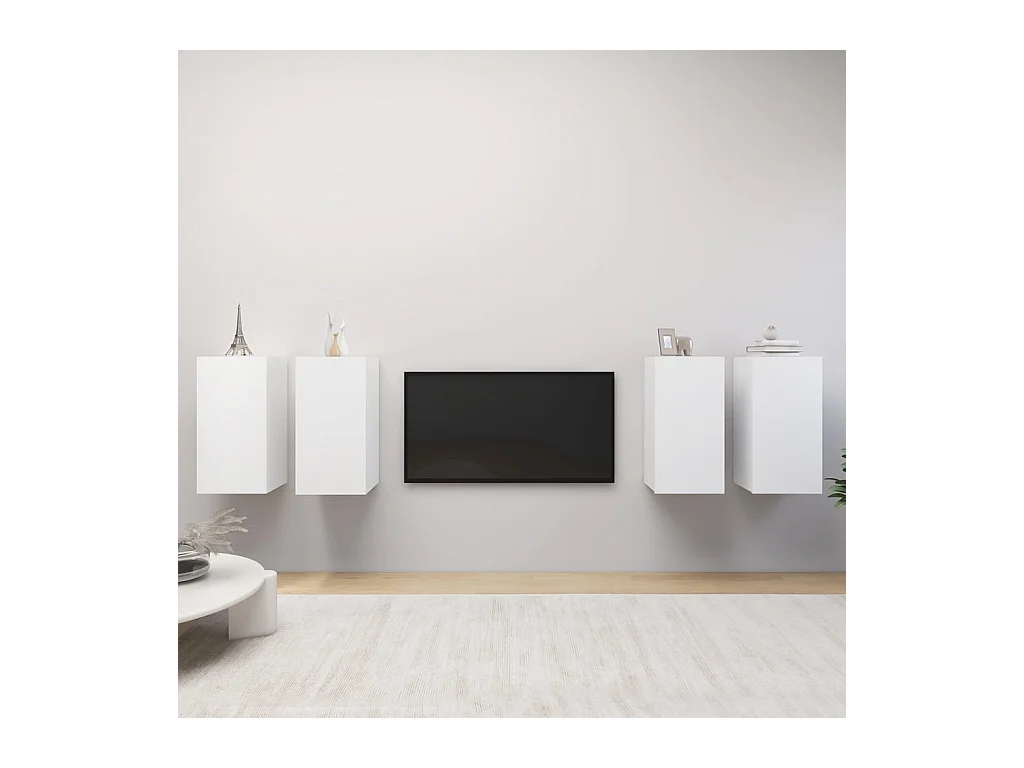 Lea  Meubles TV 4 pcs Blanc 30,5x30x60 cm Bois d'ingénierie