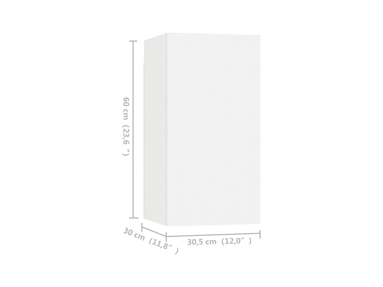 Lea  Meubles TV 4 pcs Blanc 30,5x30x60 cm Bois d'ingénierie