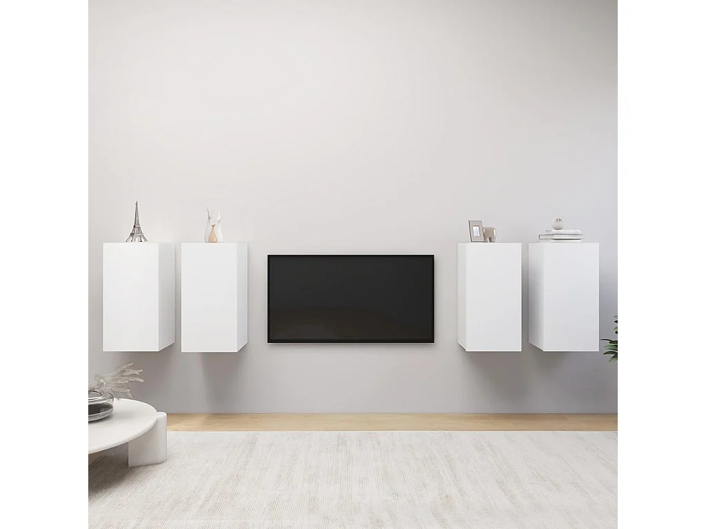 Lea  Meubles TV 4 pcs Blanc 30,5x30x60 cm Bois d'ingénierie