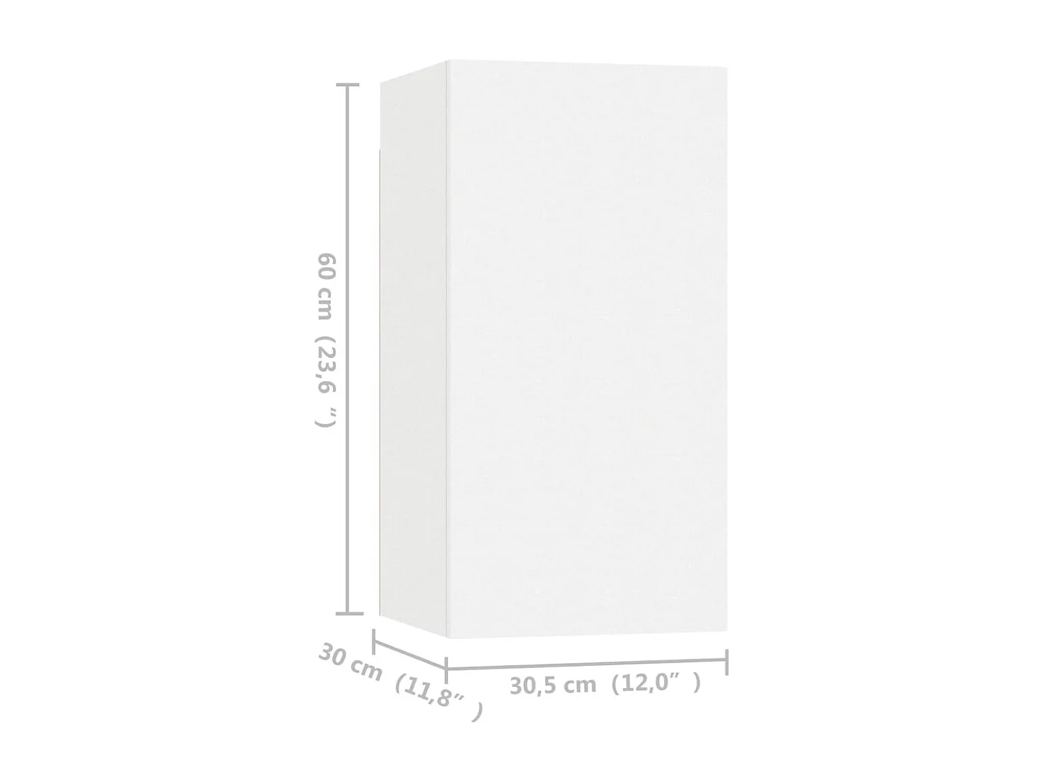 Lea  Meubles TV 4 pcs Blanc 30,5x30x60 cm Bois d'ingénierie
