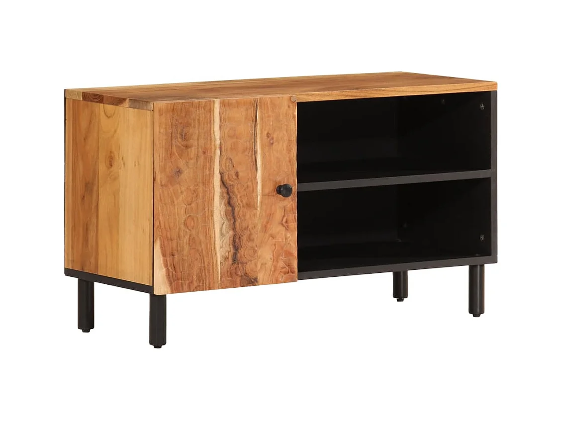 Mjolen  Meuble TV 80x33x46 cm bois d'acacia massif