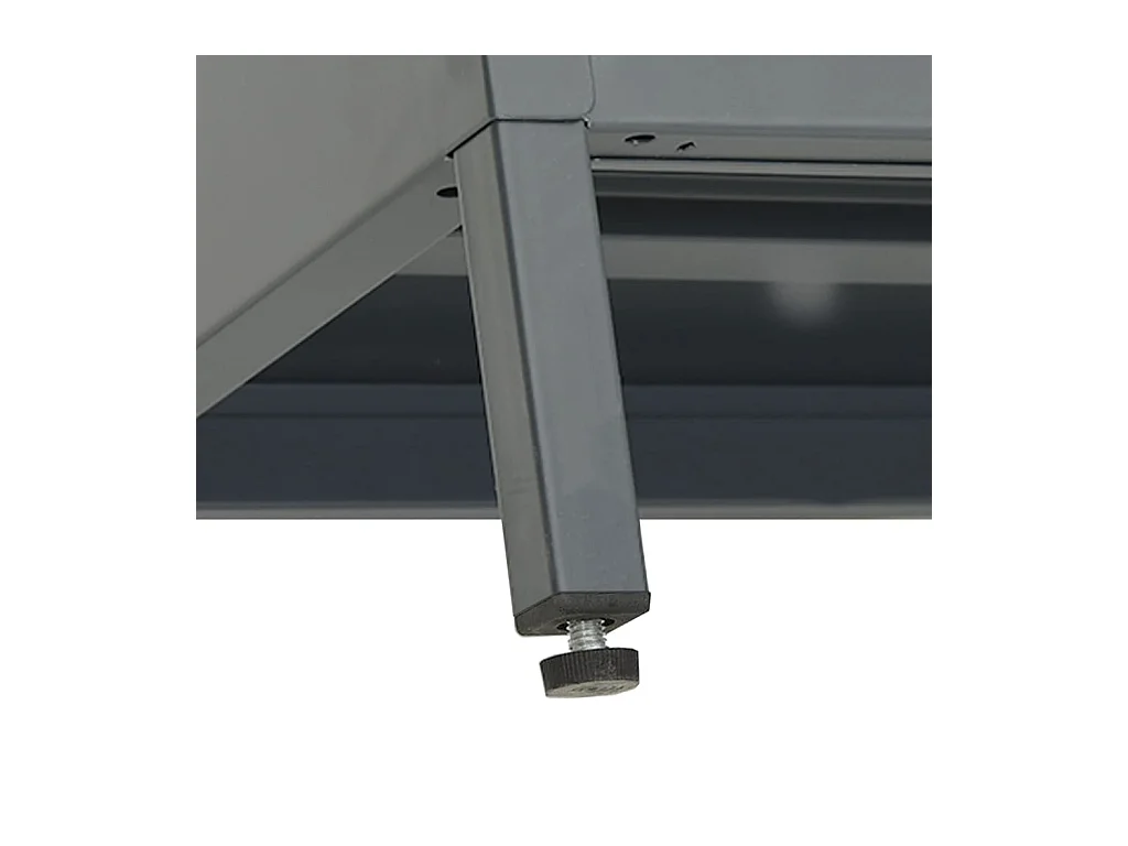 Bylor  Meuble TV Anthracite 105x35x52 cm Acier et verre