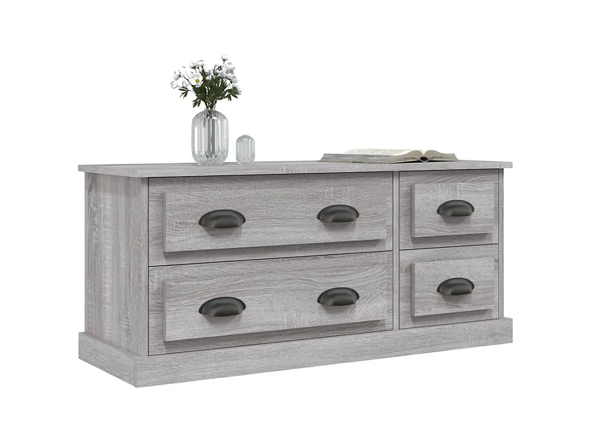 Joeri  Meuble TV sonoma gris 100x35,5x45 cm bois d'ingénierie