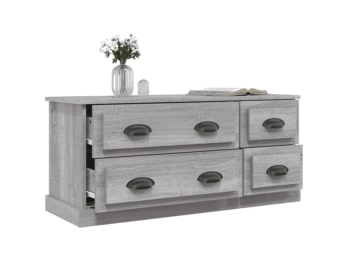 Joeri  Meuble TV sonoma gris 100x35,5x45 cm bois d'ingénierie