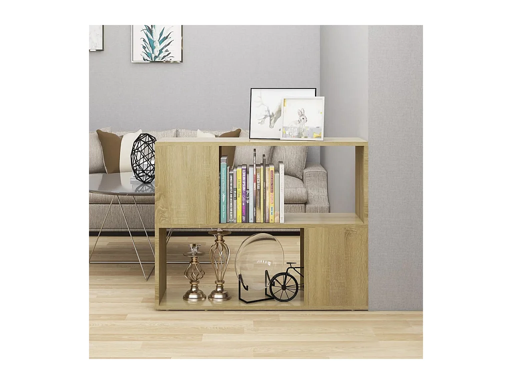 Norman  Meuble TV Chêne sonoma 80x24x63 cm Bois d'ingénierie