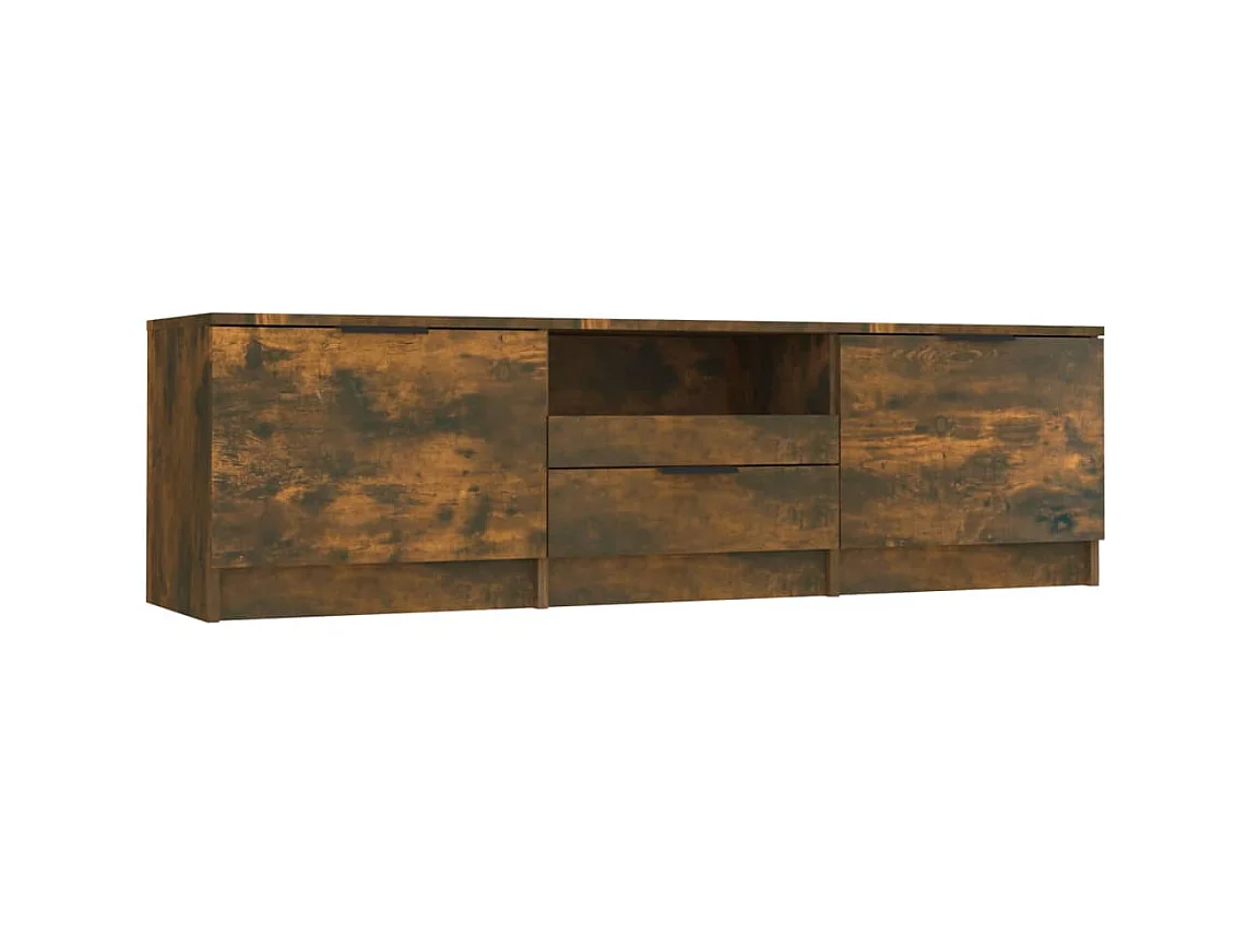 Waldor  Mueble para TV madera contrachapada roble ahumado 140x35x40cm