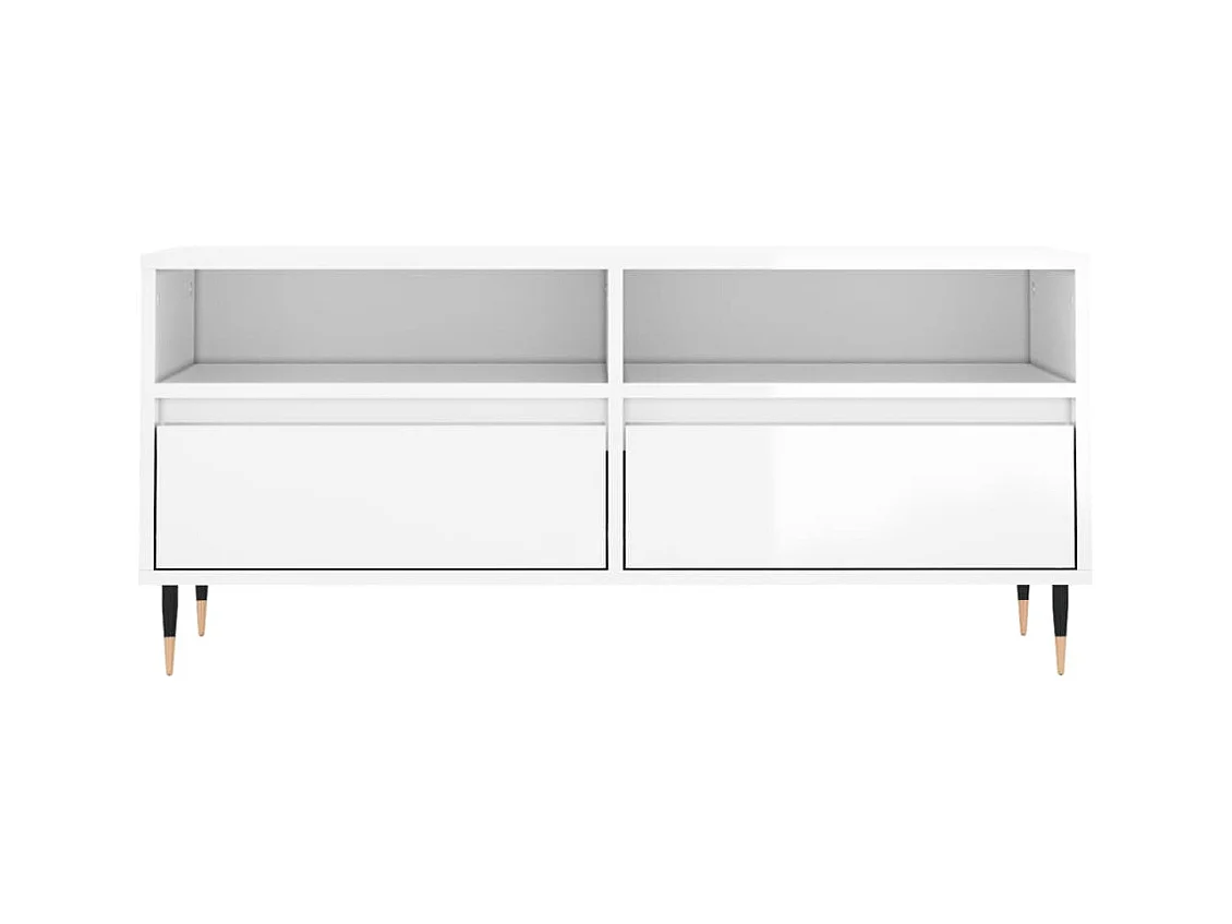 Milo  Tv-meubel 100x34,5x44,5 cm bewerkt hout hoogglans wit