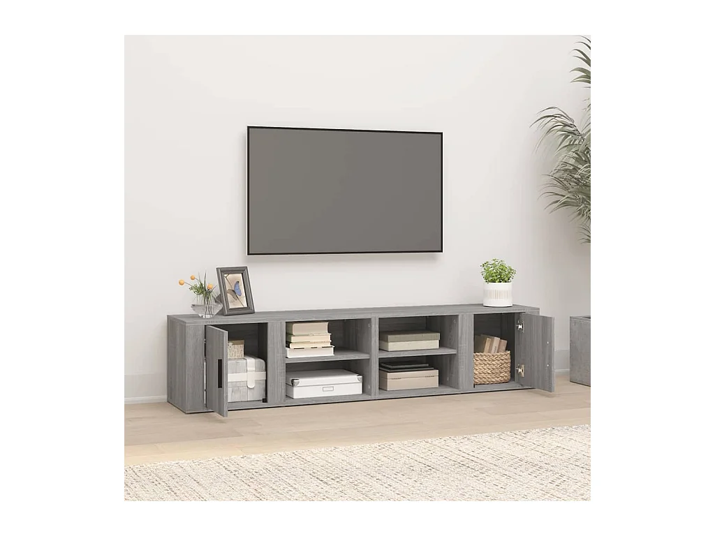 Arnaldo  Meubles TV 2 pcs Sonoma gris 80x31,5x36 cm Bois d'ingénierie