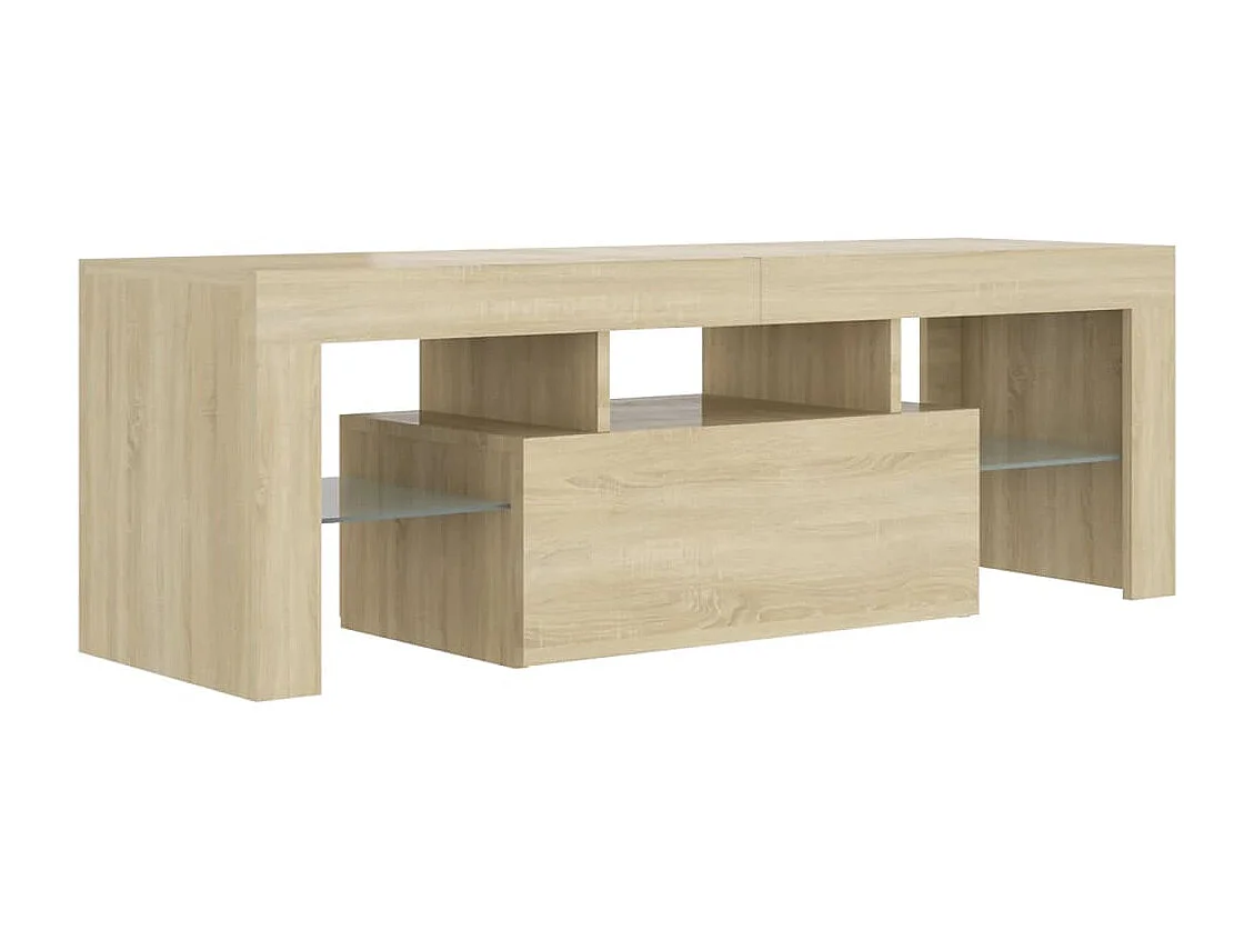 Aiden  Meuble TV avec lumières LED chêne sonoma 120x35x40 cm