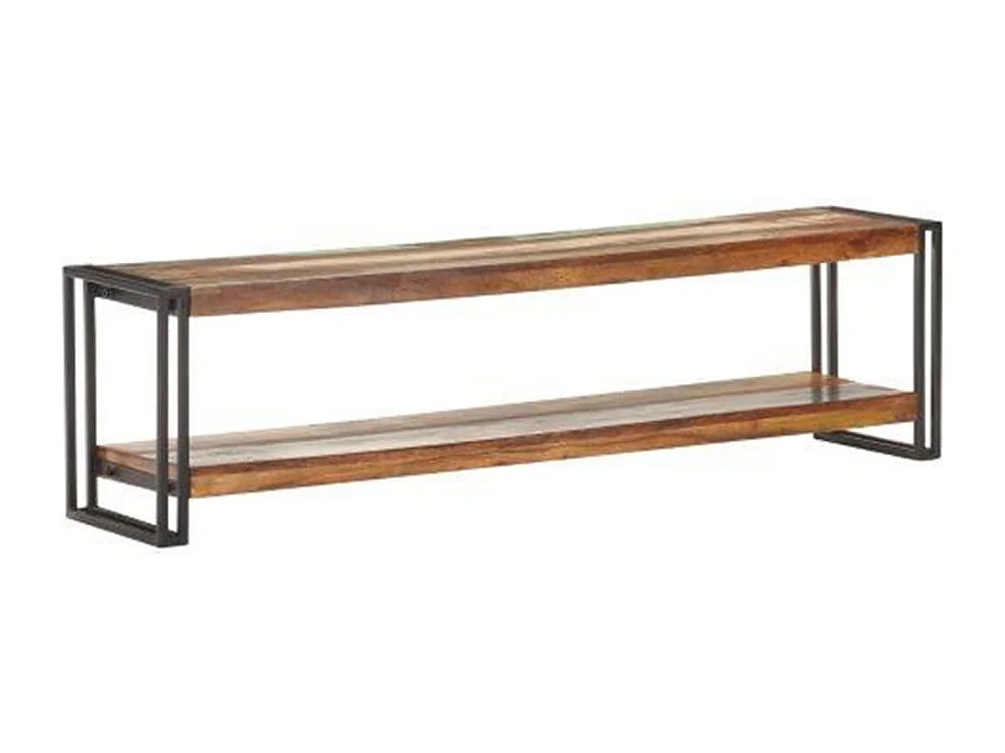 Clearfield  Meuble TV 150x30x40 cm Bois de récupération massif