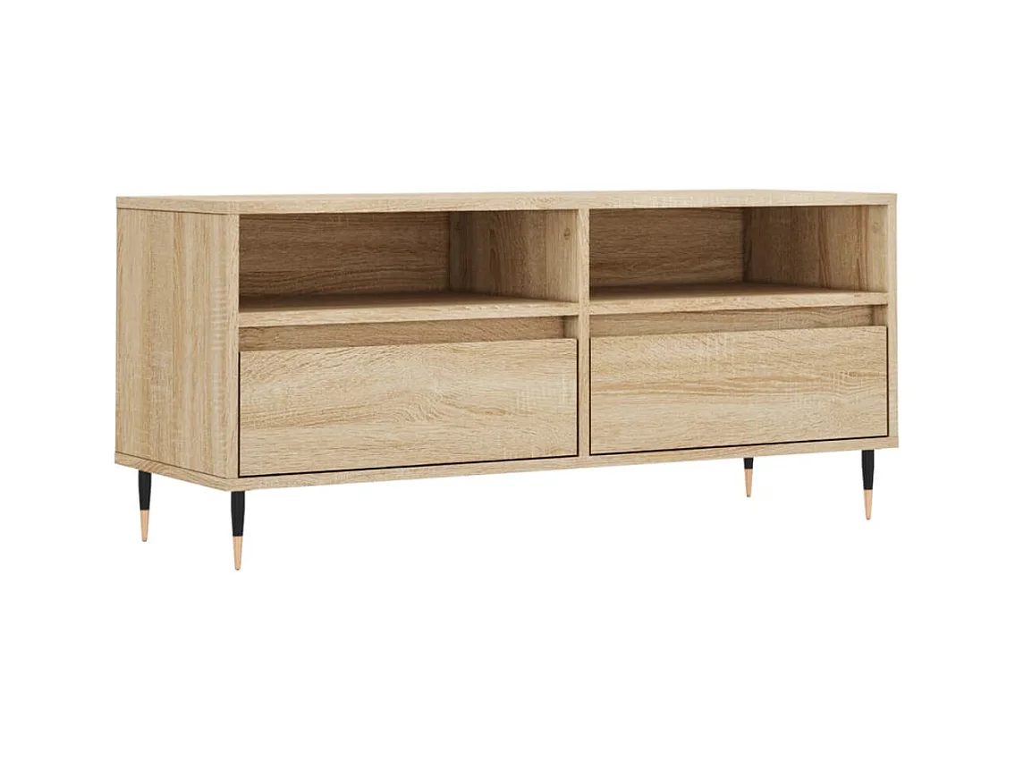 Milo  Tv-meubel 100x34,5x44,5 cm bewerkt hout sonoma eikenkleurig