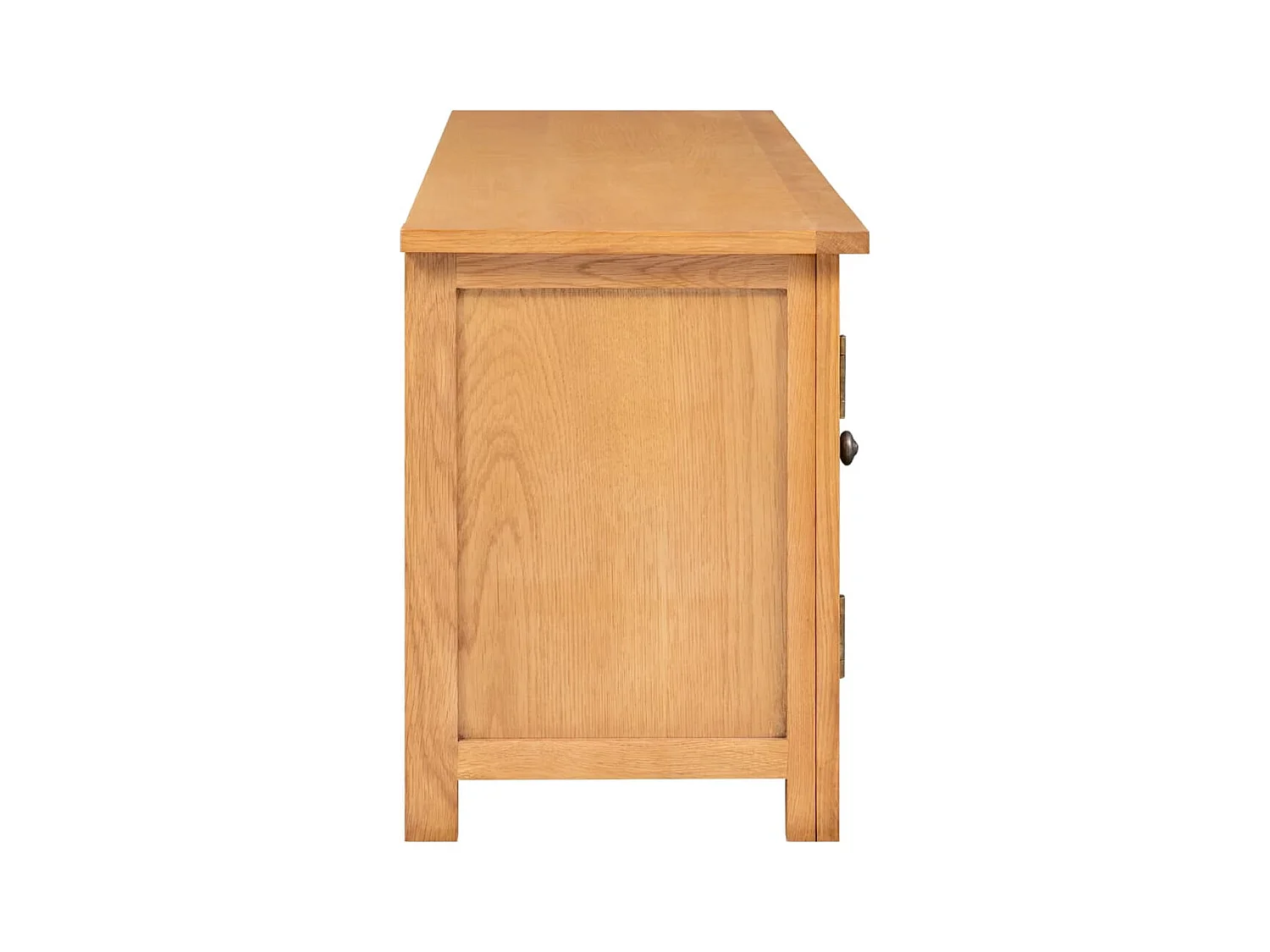 Garden Furniture -  Mueble para el televisor madera maciza de roble 110x35x44 cm