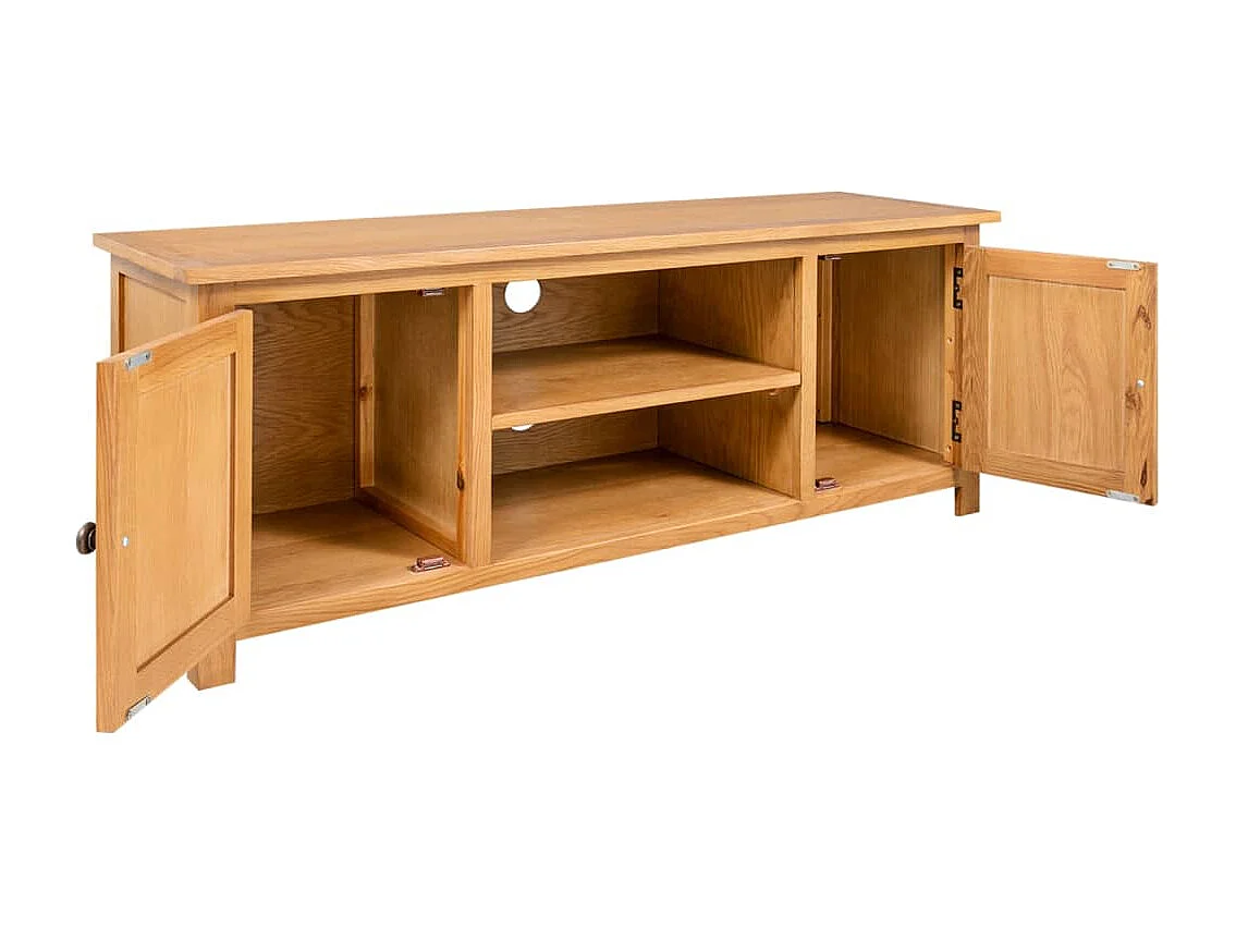 Garden Furniture -  Meuble TV 110x35x44 cm Bois de chêne massif