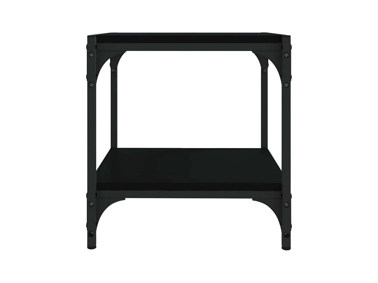 Foster City  Meuble TV Noir 40x33x41 cm Bois d'ingénierie et acier