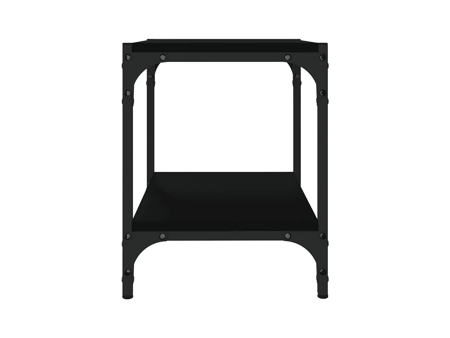 Foster City  Meuble TV Noir 40x33x41 cm Bois d'ingénierie et acier