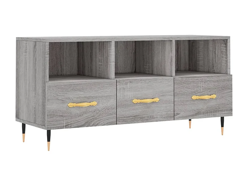 Ravy  Meuble TV sonoma gris 102x36x50 cm bois d'ingénierie