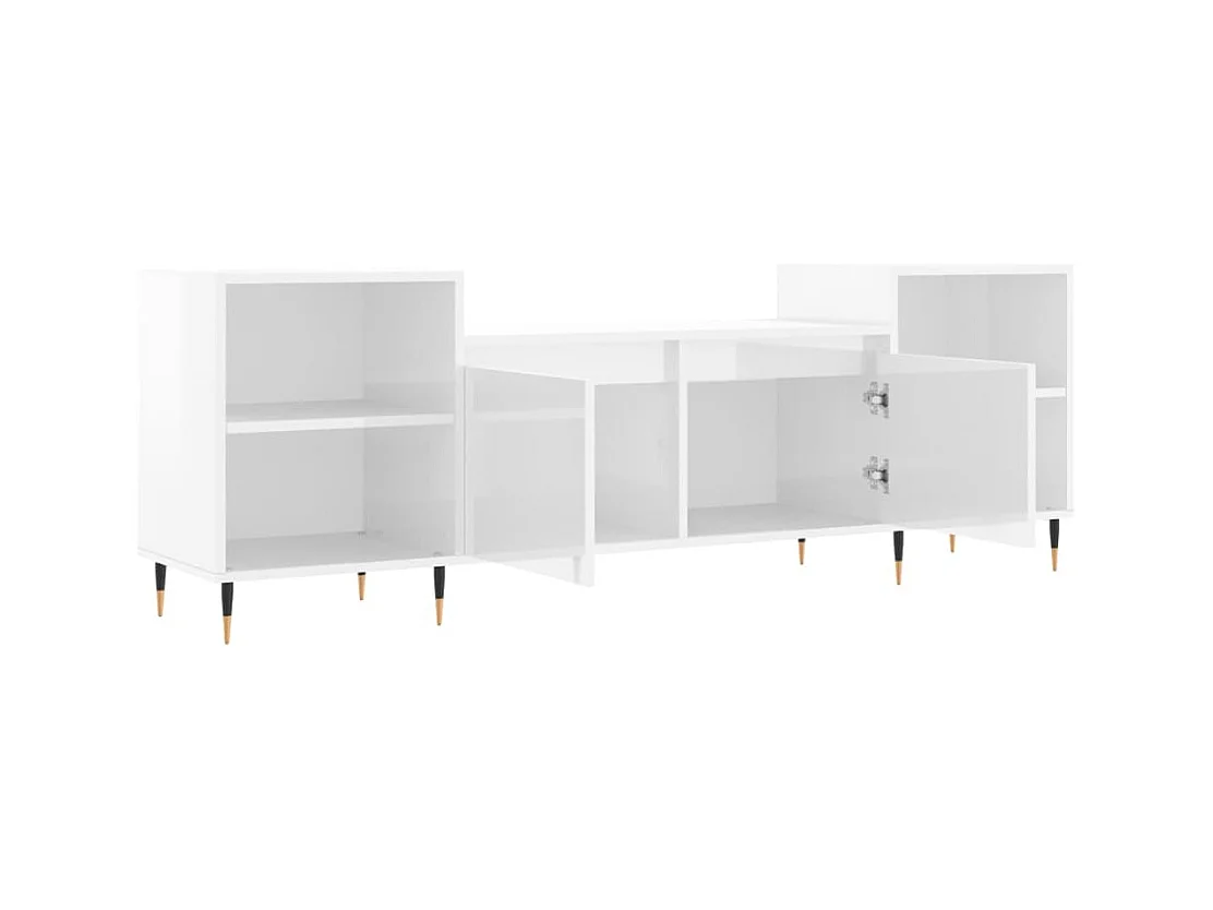 Malik Blake  Tv-meubel 160x35x55 cm bewerkt hout hoogglans wit
