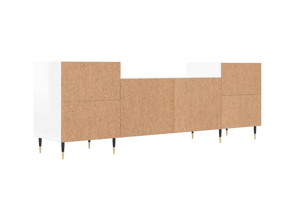 Malik Blake  Tv-meubel 160x35x55 cm bewerkt hout hoogglans wit
