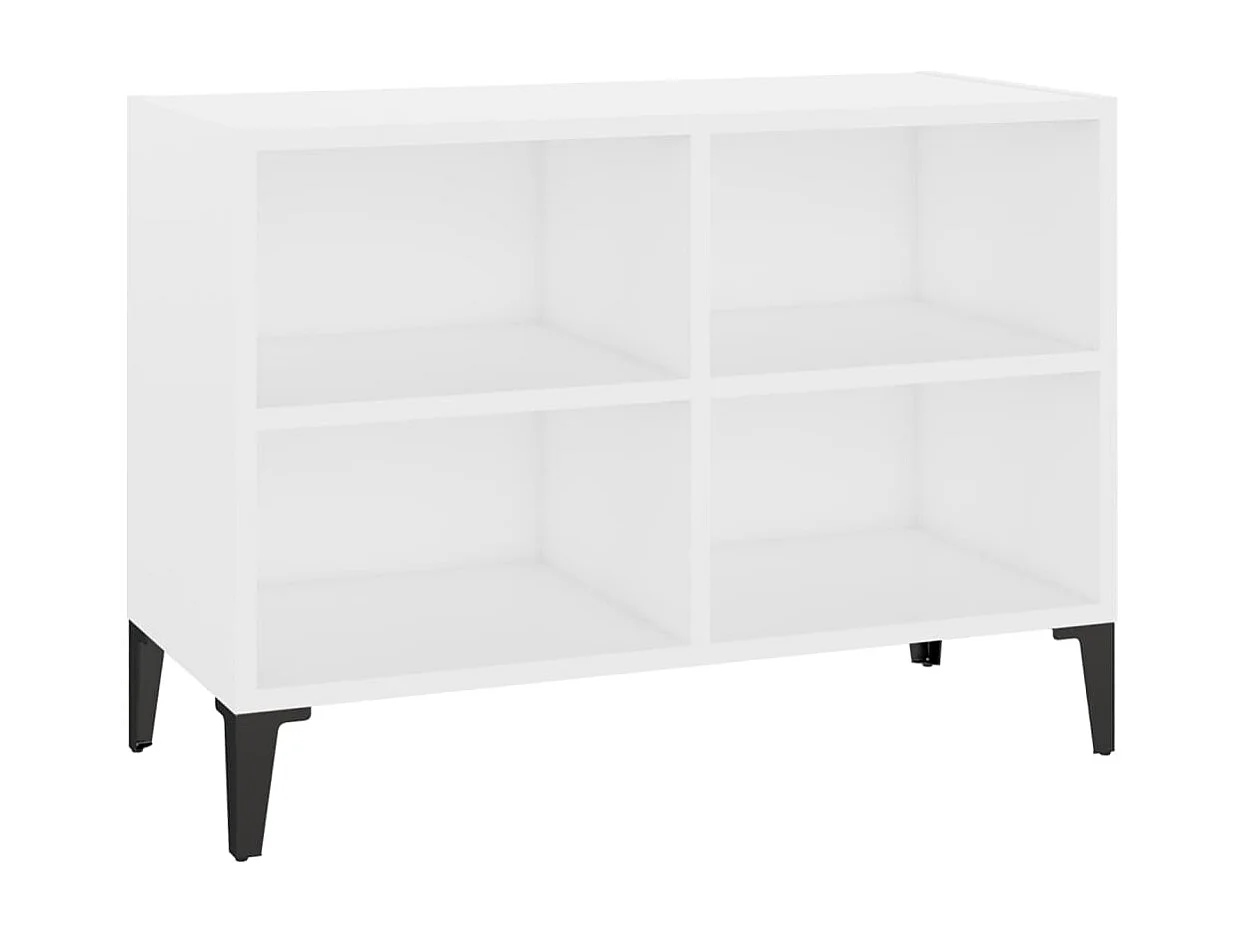 Eadestown  Meuble TV avec pieds en métal Blanc 69,5x30x50 cm