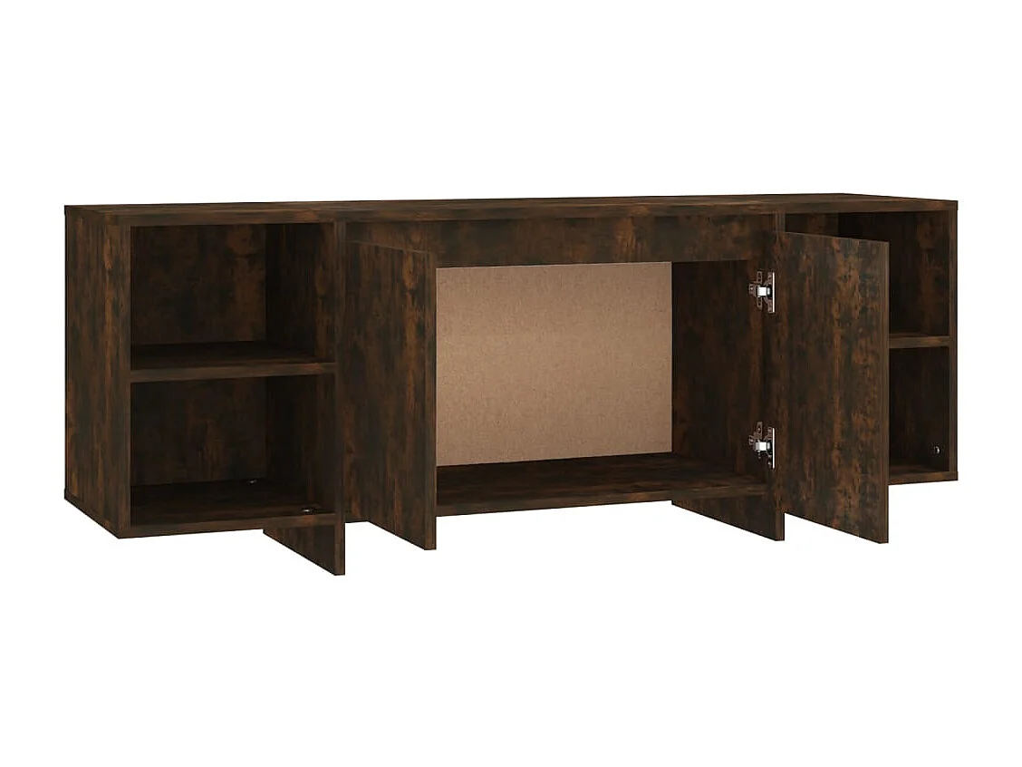 Isolde  Tv-meubel 130x35x50 cm bewerkt hout gerookt eikenkleurig