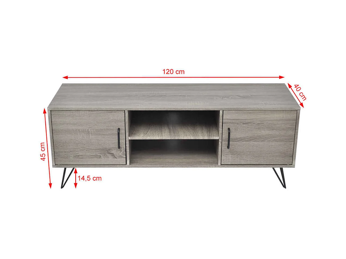 Garden Furniture -  Meuble TV 120x40x45 cm Gris