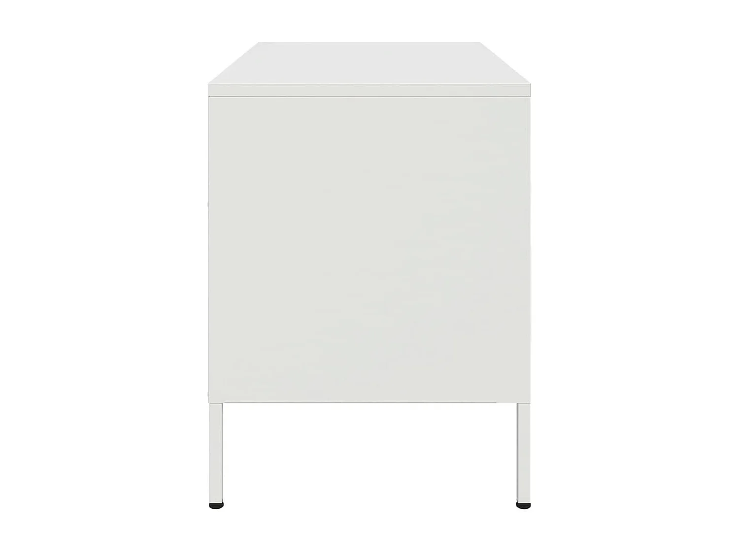 Neris  Meuble TV blanc 68x39x50,5 cm acier