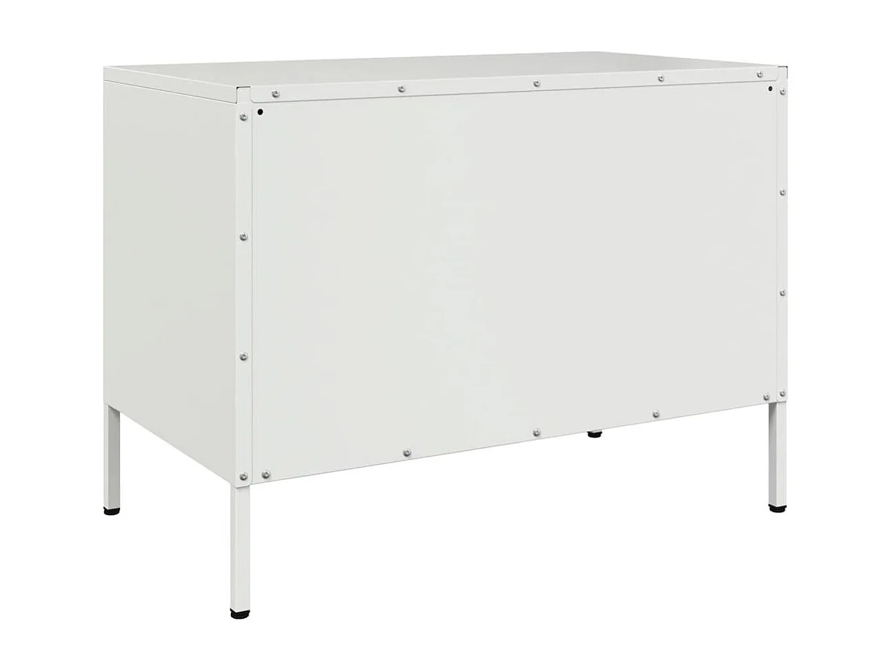 Neris  Meuble TV blanc 68x39x50,5 cm acier