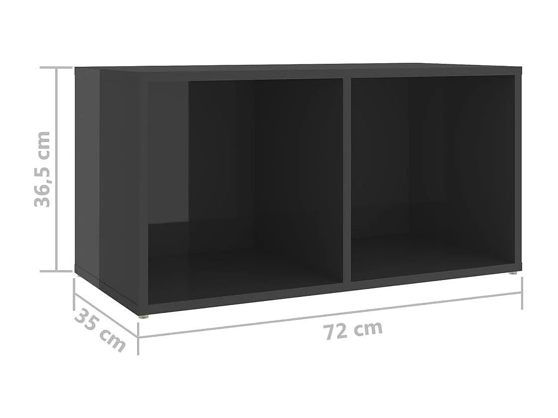 Helene  Muebles de salón de pared 2 pzas madera ingeniería gris brillo