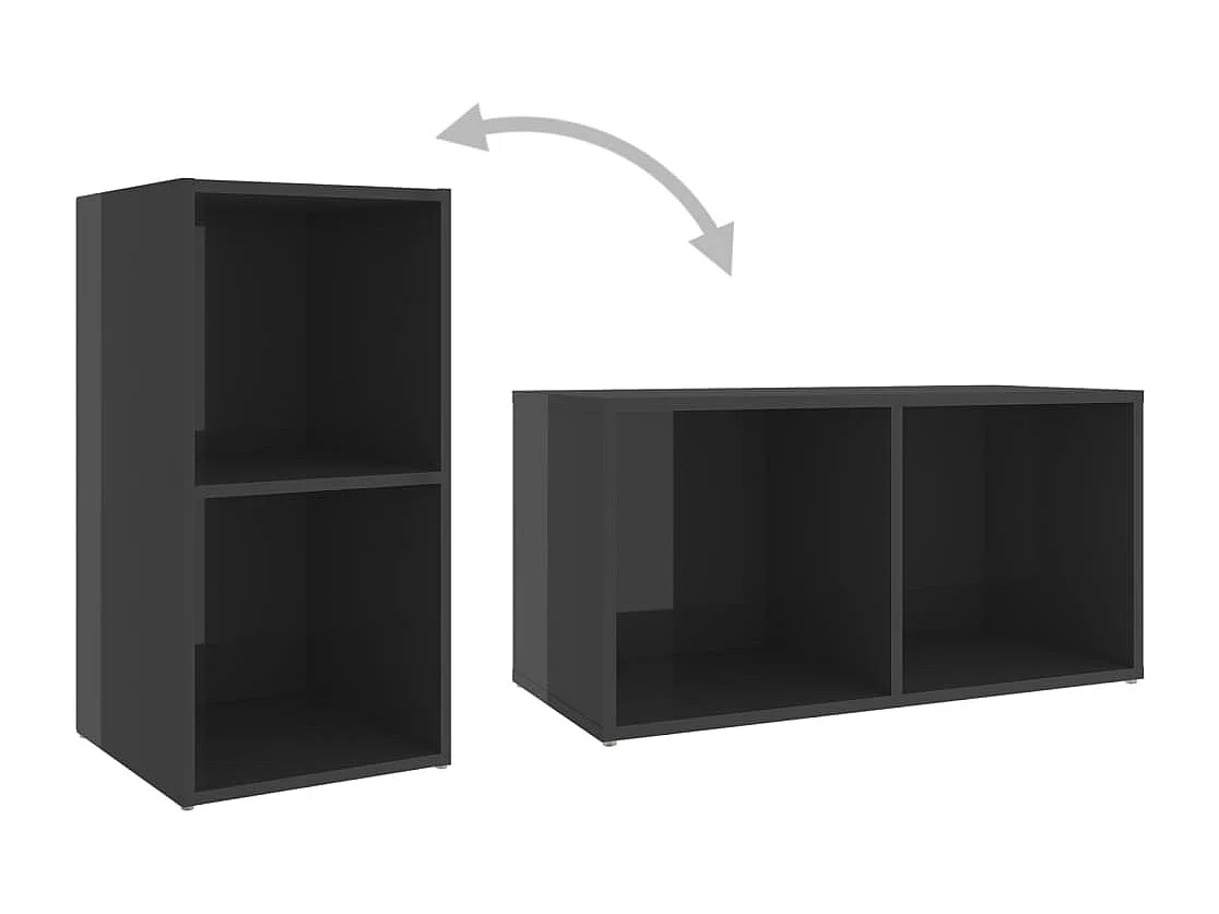 Helene  Meubles TV 2 pcs Gris brillant 72x35x36,5 cm Bois d'ingénierie