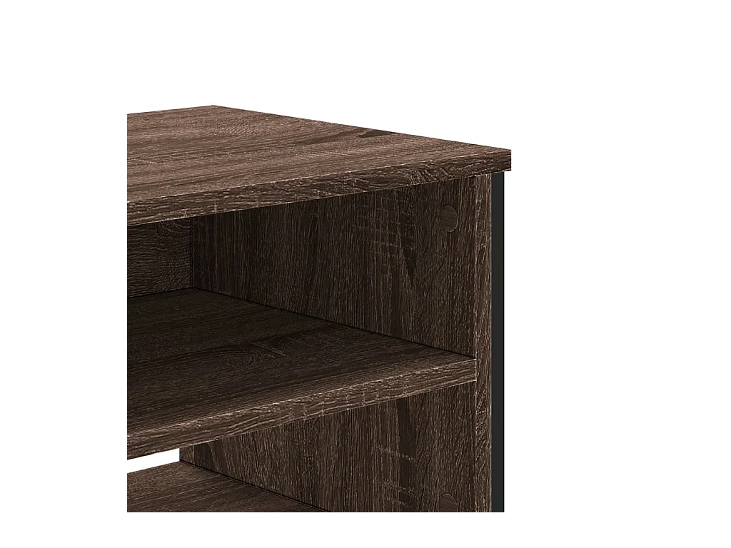 Zylar  Meuble TV chêne marron 180x34x41 cm bois d'ingénierie