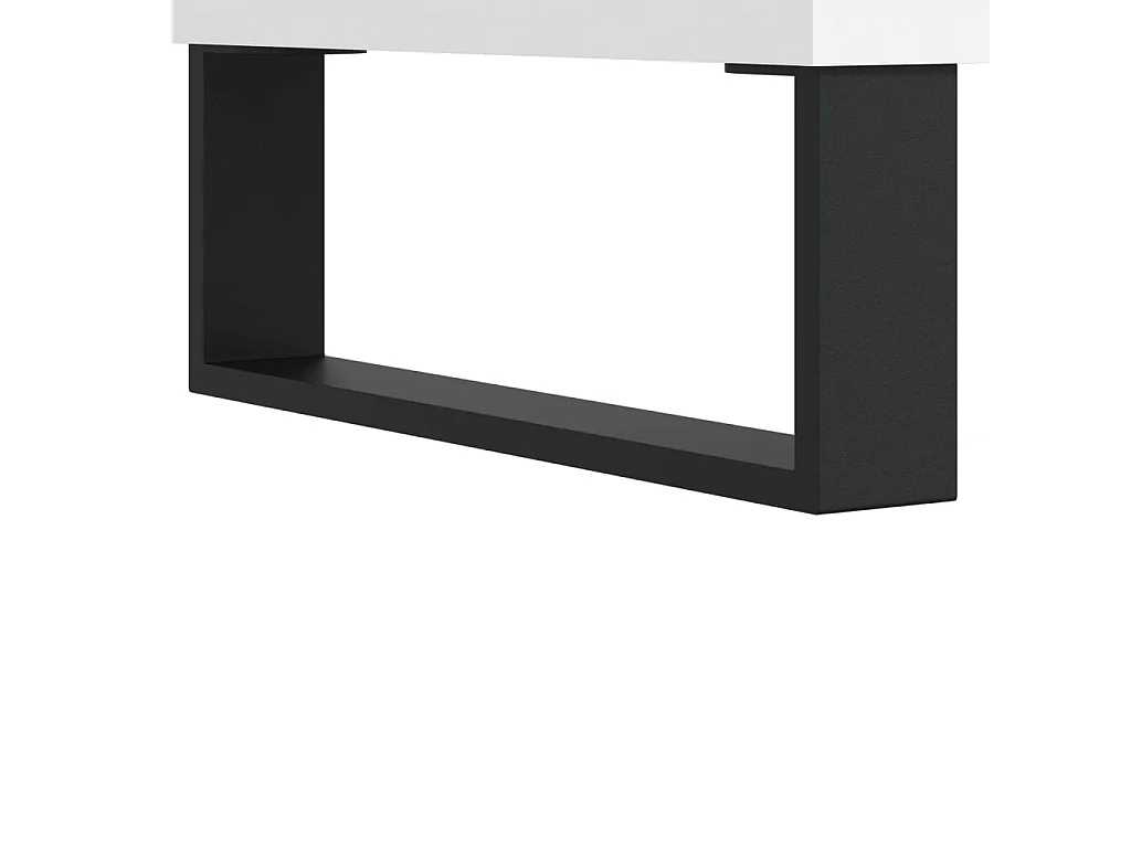 Volne  Meuble TV blanc 100x34,5x44,5 cm bois d'ingénierie