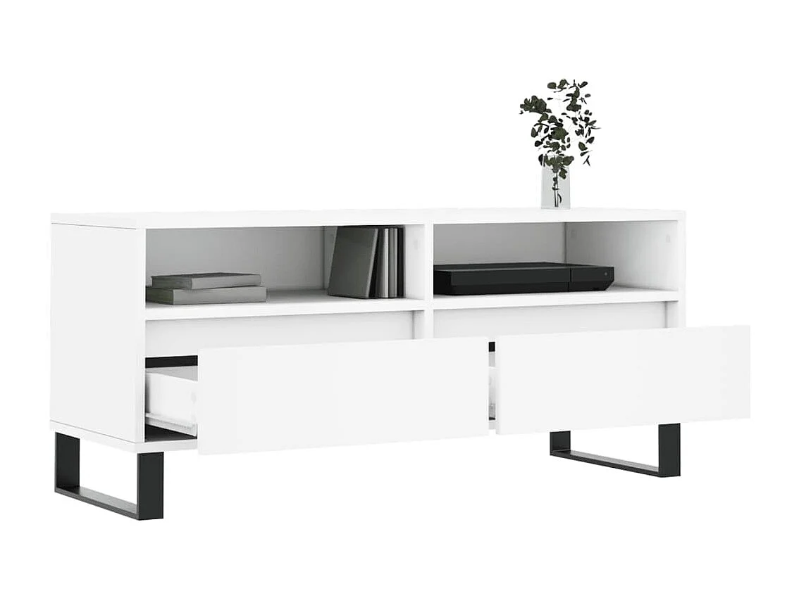 Volne  Mueble para TV madera contrachapada blanco 100x34,5x44,5 cm