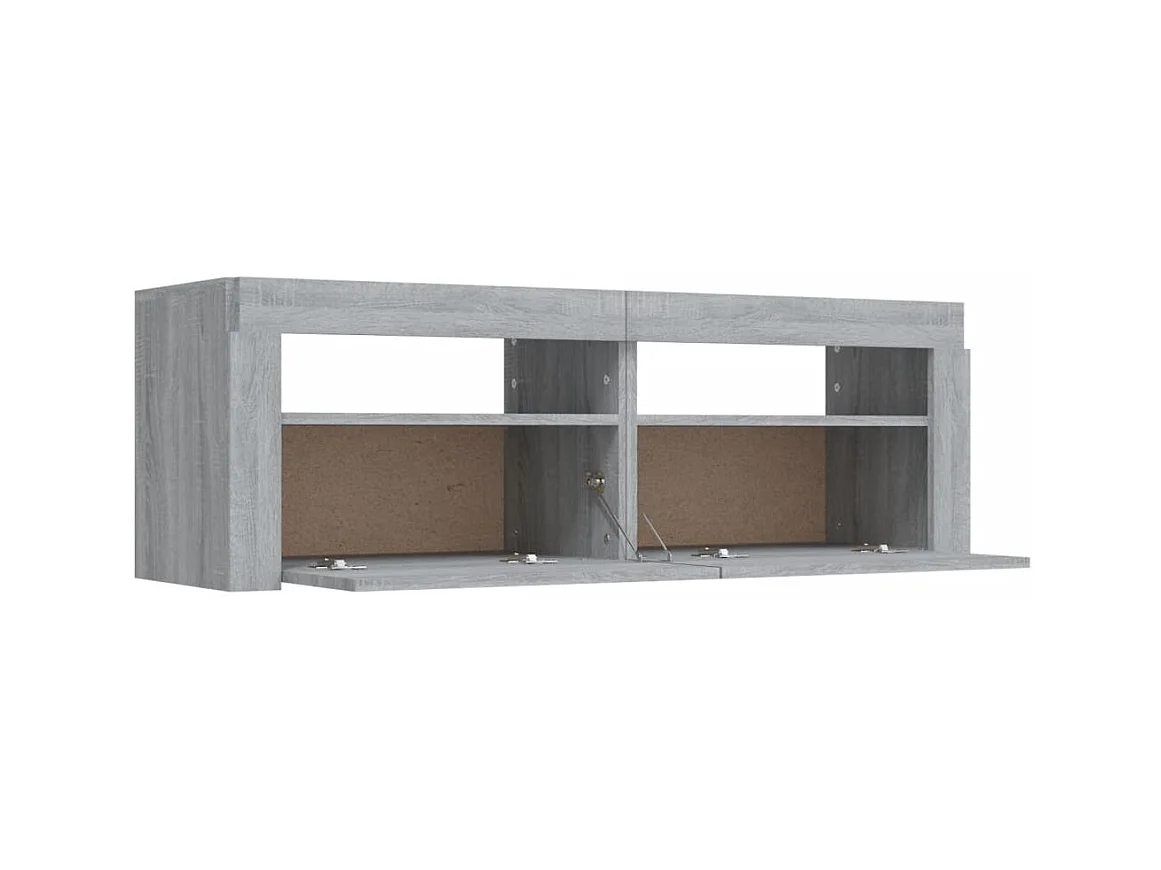 Denril  Meuble TV avec lumières LED sonoma gris 120x35x40 cm