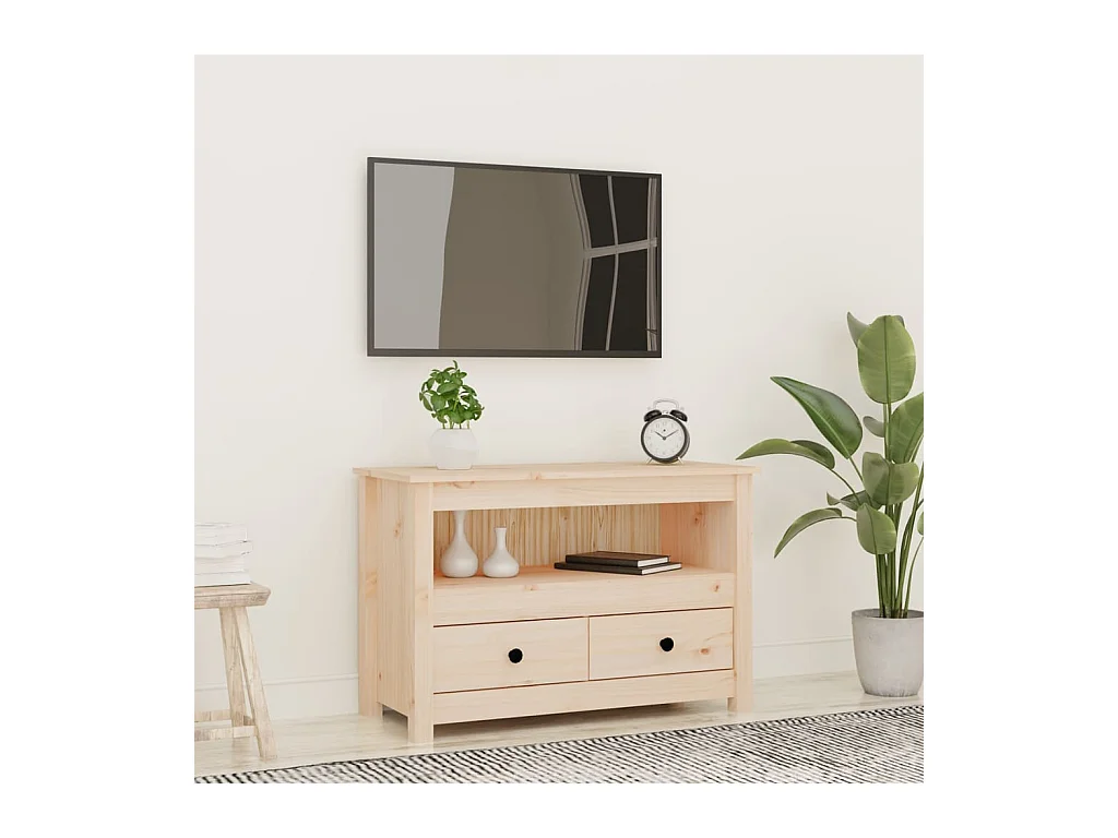 Trace Logan  Meuble TV 79x35x52 cm Bois de pin massif