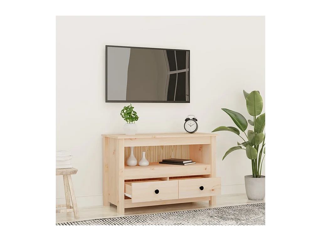 Trace Logan  Meuble TV 79x35x52 cm Bois de pin massif