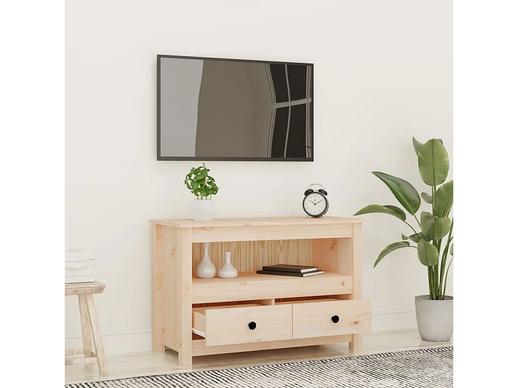 Trace Logan  Meuble TV 79x35x52 cm Bois de pin massif