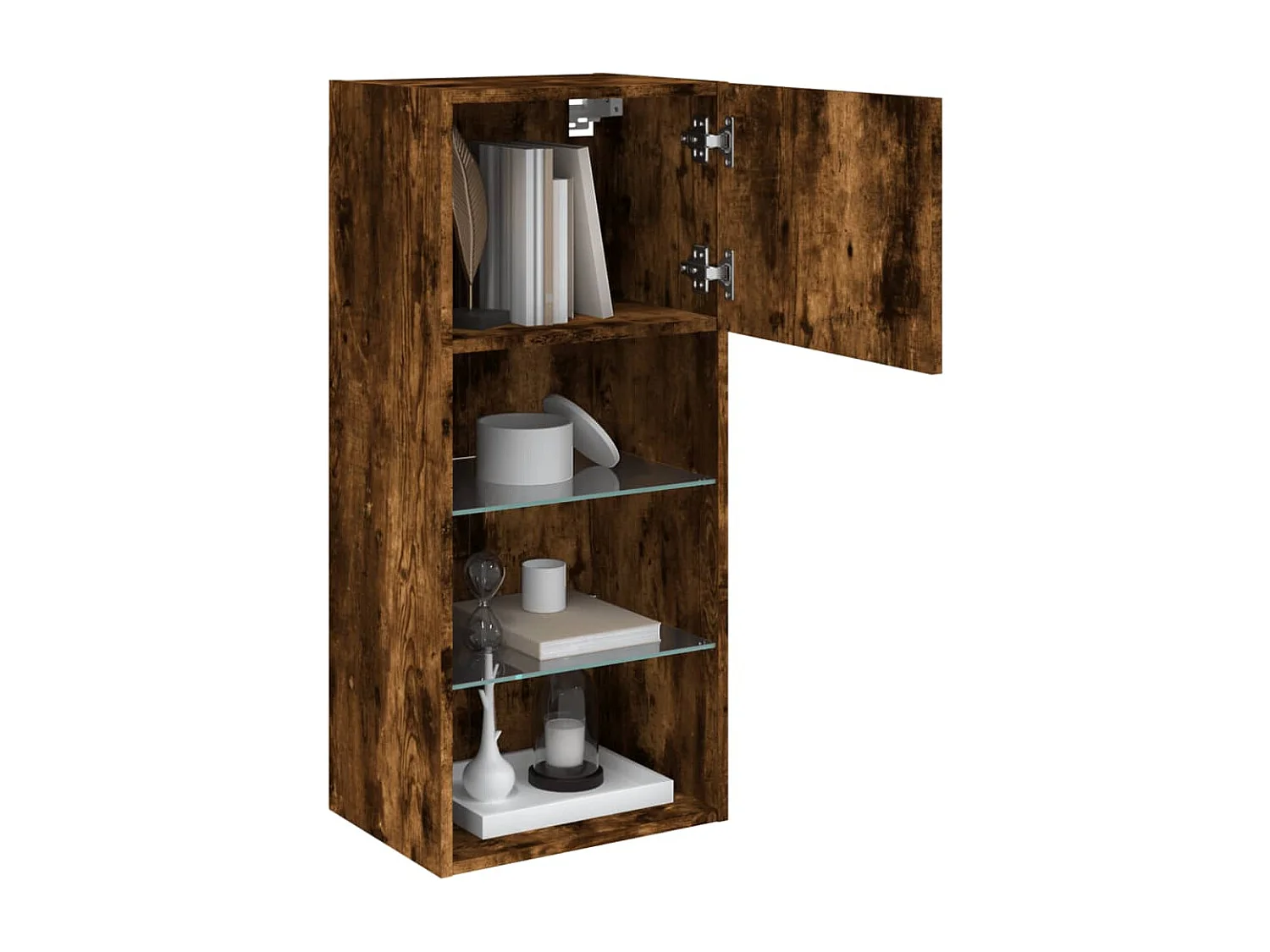 Almar  Meubles TV avec lumières LED 2 pcs chêne fumé 40,5x30x90 cm