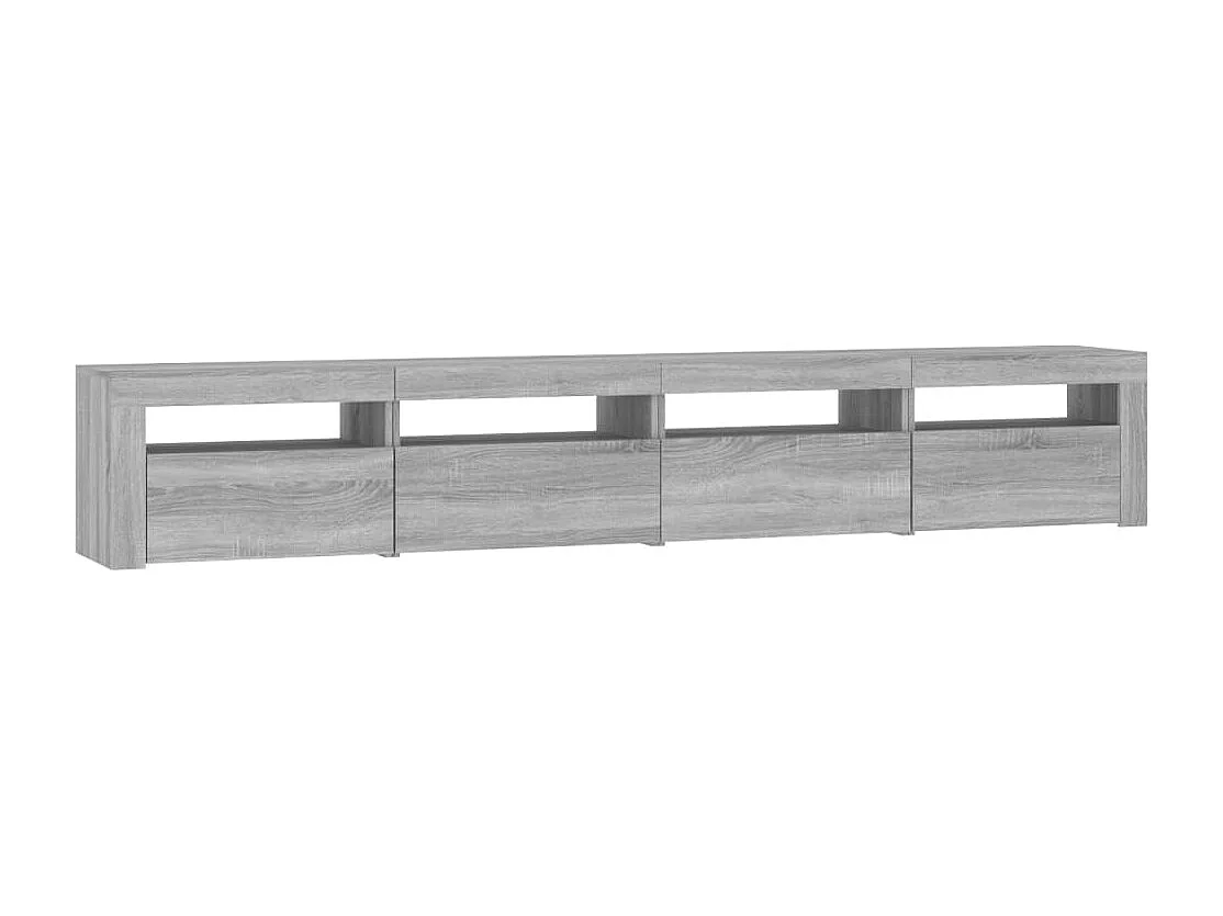 Cincinnatus  Tv-meubel met LED-verlichting 240x35x40 cm grijs sonoma eiken