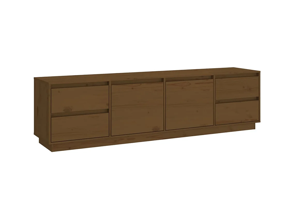 Orvil  Meuble TV Marron miel 176x37x47,5 cm Bois de pin massif