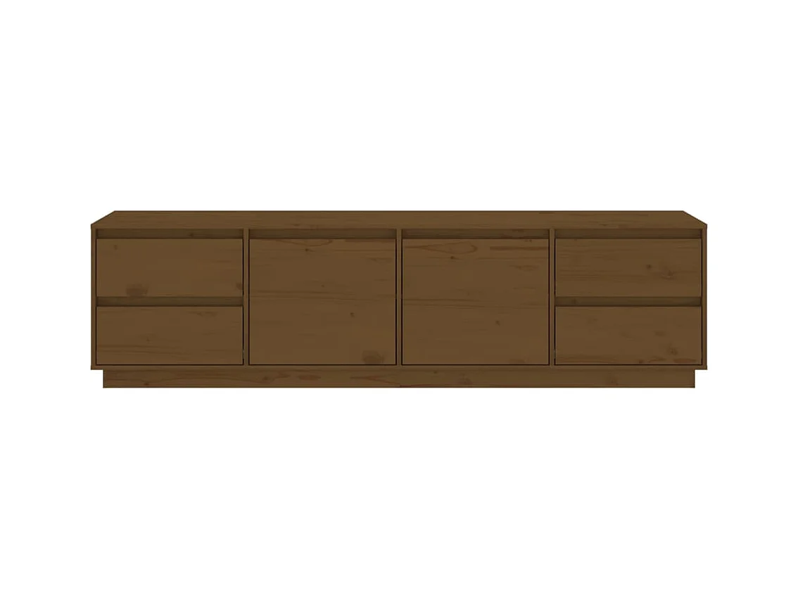 Orvil  Meuble TV Marron miel 176x37x47,5 cm Bois de pin massif