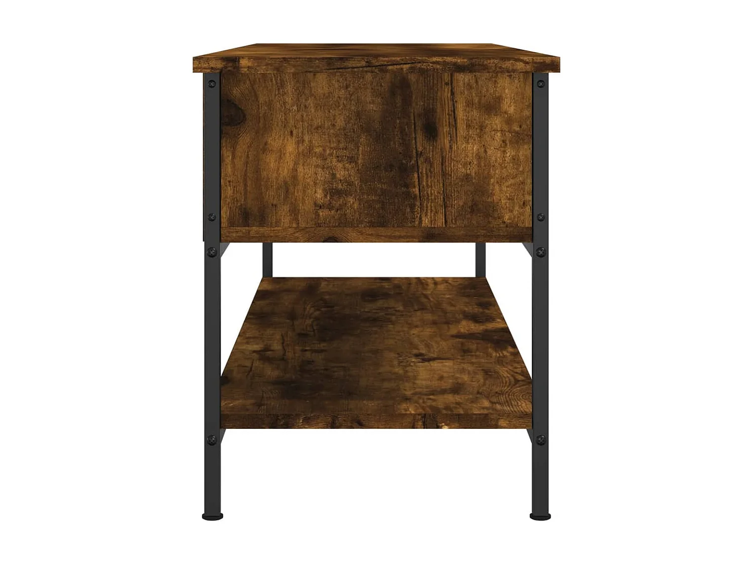 Thilda  Meuble TV chêne fumé 100x35x45 cm bois d'ingénierie