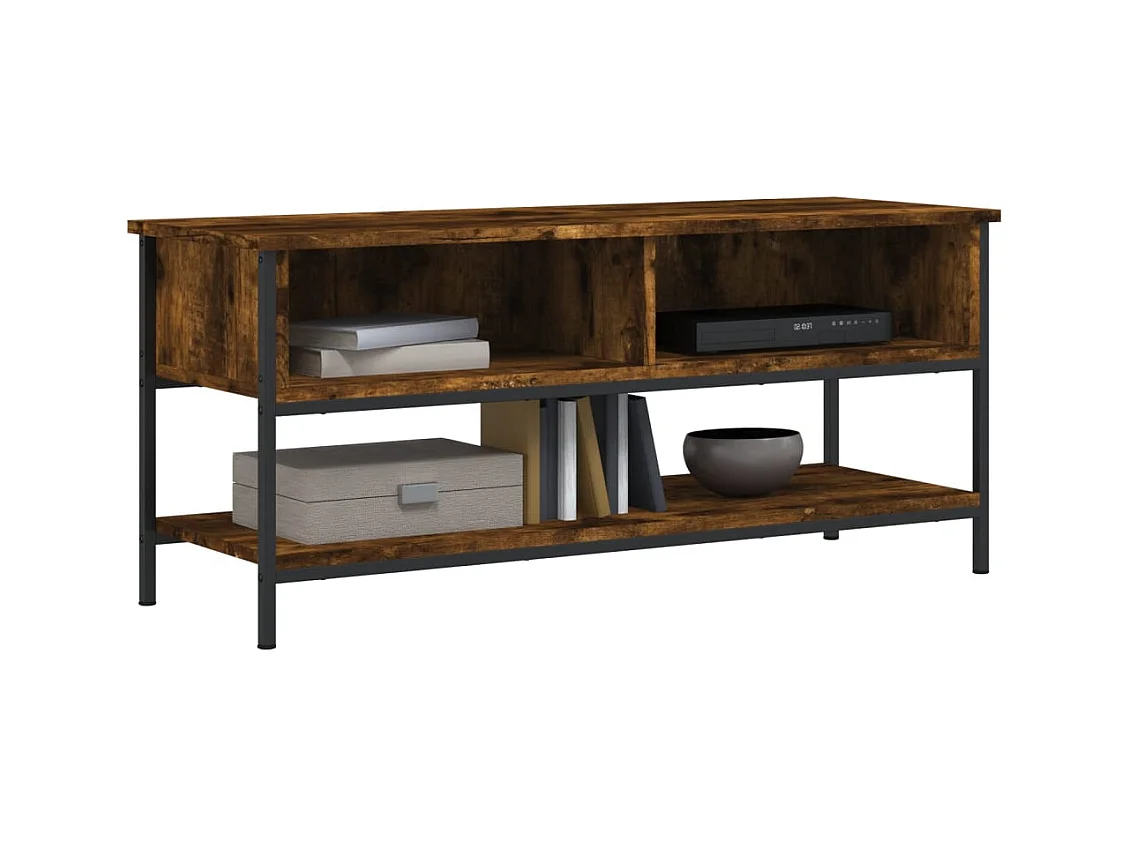 Thilda  Tv-meubel 100x35x45 cm bewerkt hout gerookt eikenkleurig