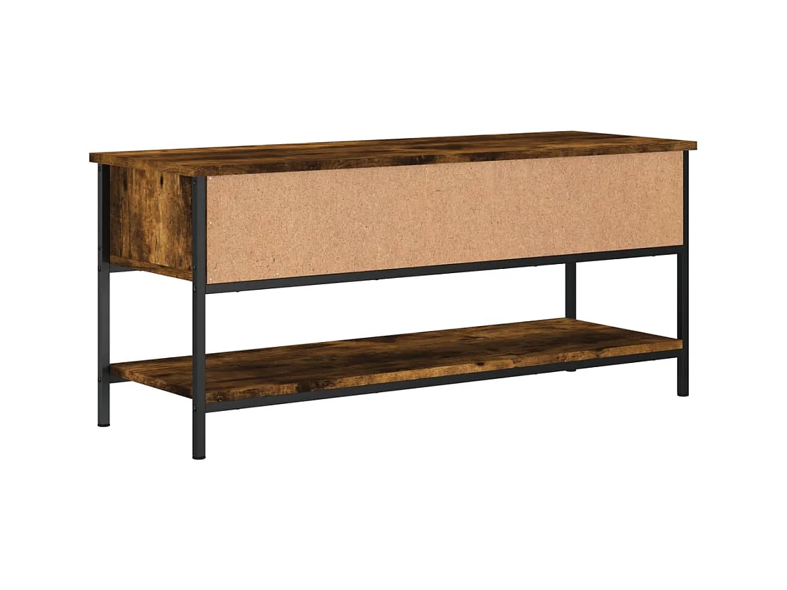 Thilda  Tv-meubel 100x35x45 cm bewerkt hout gerookt eikenkleurig