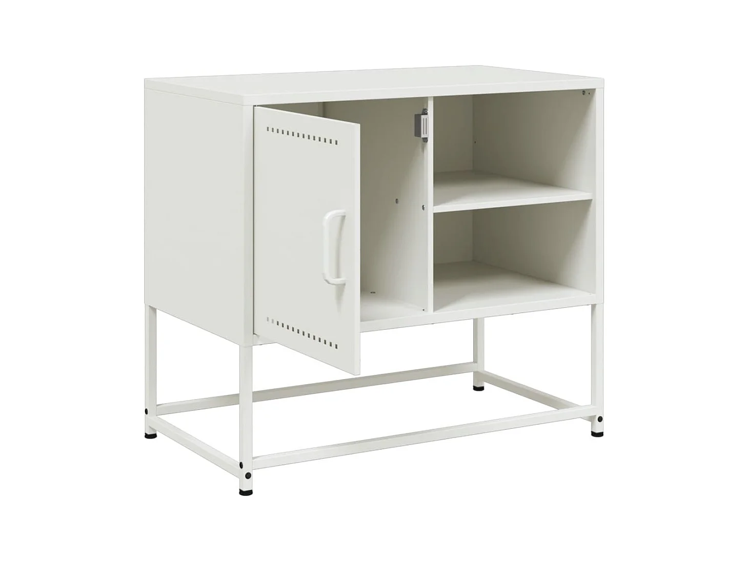 Lysri  Meuble TV vert olive 100,5x39x60,5 cm acier