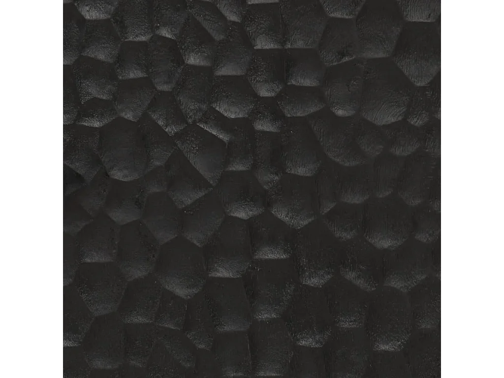 Mjolen  Meuble TV noir 80x31x46 cm bois massif de manguier