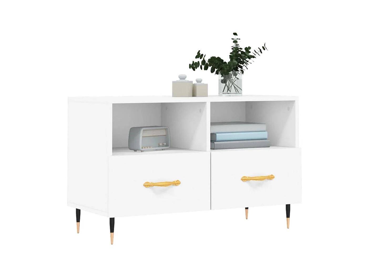 Arroyo Grande  Meuble TV Blanc 80x36x50 cm Bois d'ingénierie