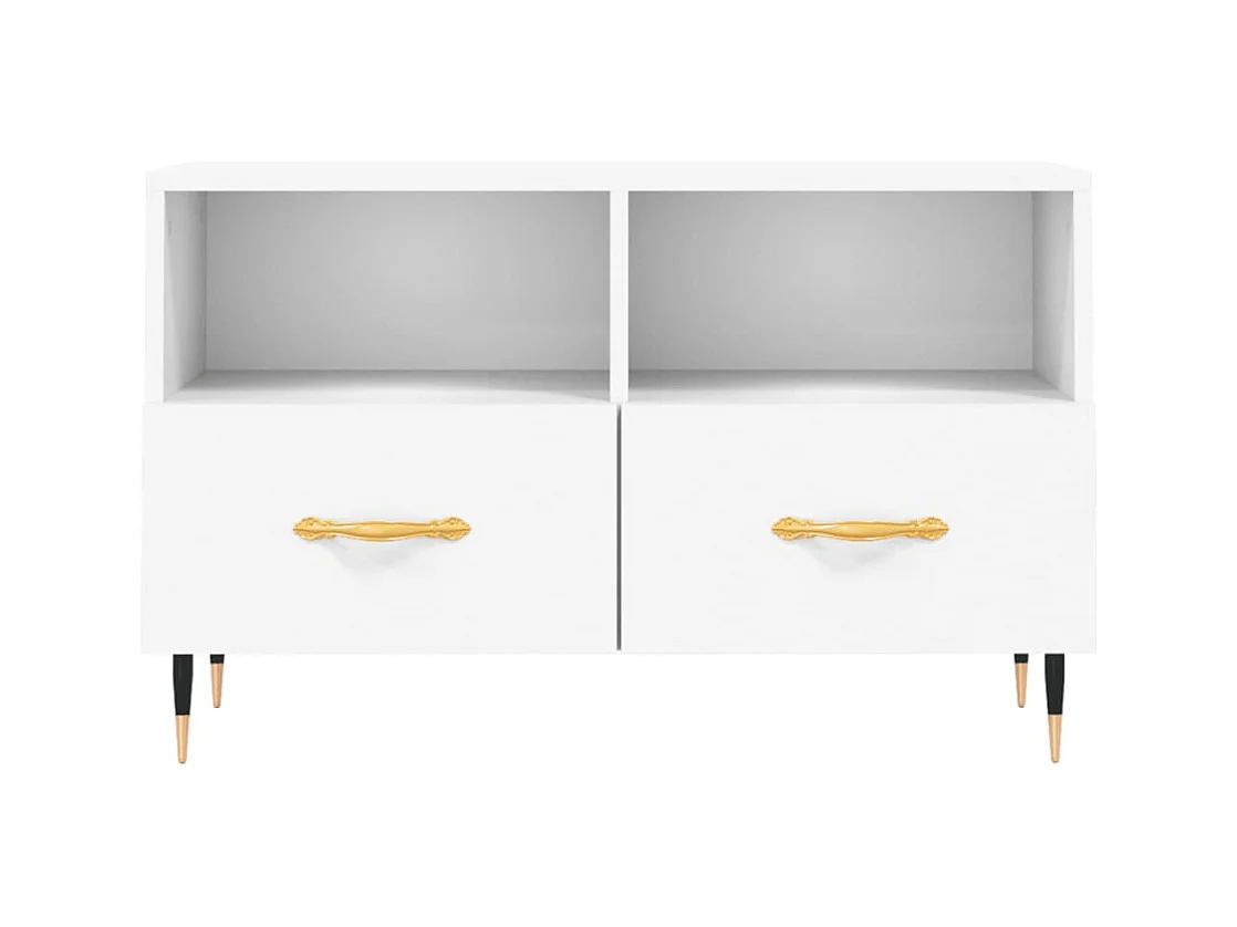 Arroyo Grande  Meuble TV Blanc 80x36x50 cm Bois d'ingénierie