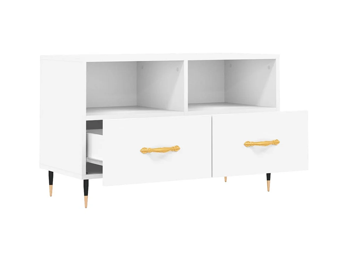 Arroyo Grande  Meuble TV Blanc 80x36x50 cm Bois d'ingénierie