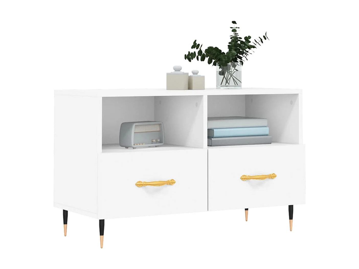 Arroyo Grande  Meuble TV Blanc 80x36x50 cm Bois d'ingénierie