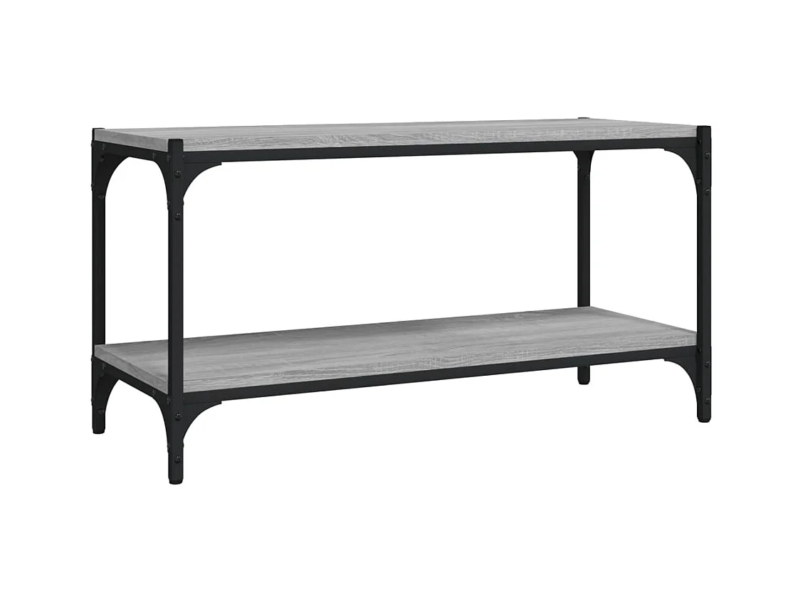 Foster City  Meuble TV Sonoma gris 80x33x41 cm Bois d'ingénierie et acier